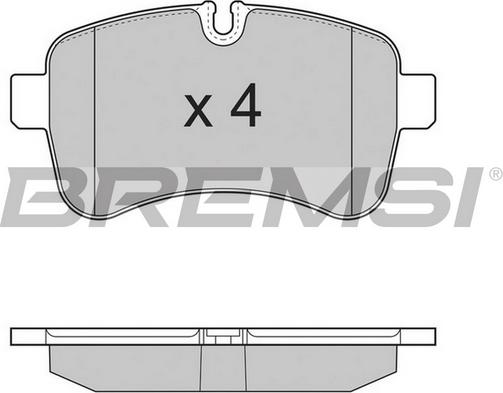 Bremsi BP3315TR - Тормозные колодки, дисковые, комплект autosila-amz.com