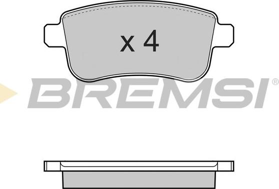 Bremsi BP3384 - Тормозные колодки, дисковые, комплект autosila-amz.com