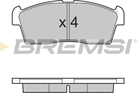 Bremsi BP3380 - Тормозные колодки, дисковые, комплект autosila-amz.com