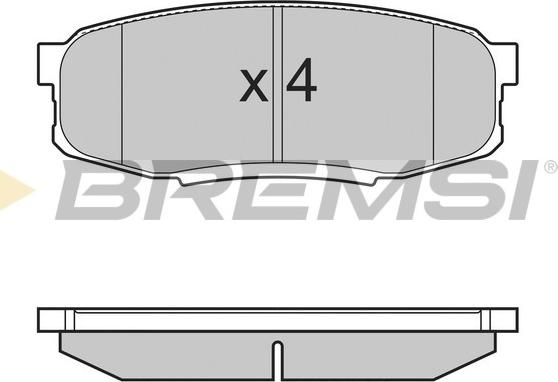 Bremsi BP3382 - Тормозные колодки, дисковые, комплект autosila-amz.com