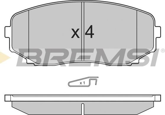 Bremsi BP3332 - Тормозные колодки, дисковые, комплект autosila-amz.com