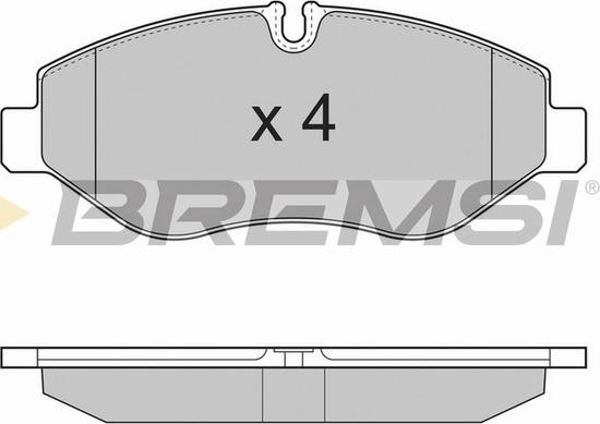 Bremsi BP3324TR - Тормозные колодки, дисковые, комплект autosila-amz.com