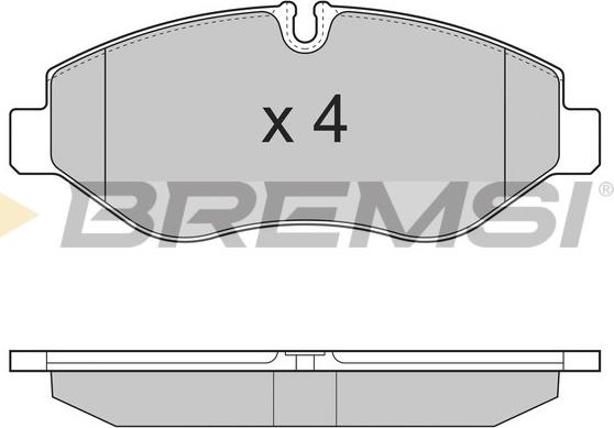 Bremsi BP3324 - Тормозные колодки, дисковые, комплект autosila-amz.com