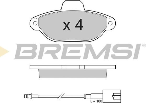 Bremsi BP3326 - Тормозные колодки, дисковые, комплект autosila-amz.com