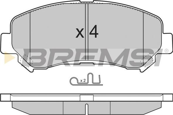 Bremsi BP3321 - Тормозные колодки, дисковые, комплект autosila-amz.com