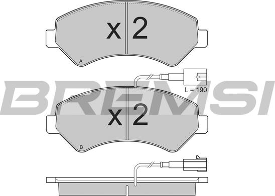 Bremsi BP3323 - Тормозные колодки, дисковые, комплект autosila-amz.com