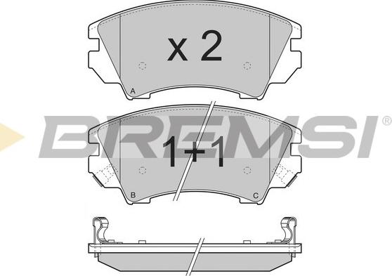 Bremsi BP3377 - Тормозные колодки, дисковые, комплект autosila-amz.com