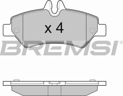 Bremsi BP3293TR - Тормозные колодки, дисковые, комплект autosila-amz.com