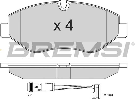 Bremsi BP3292 - Тормозные колодки, дисковые, комплект autosila-amz.com