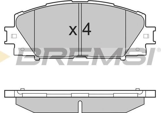 Bremsi BP3249 - Тормозные колодки, дисковые, комплект autosila-amz.com