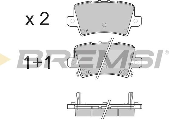 Bremsi BP3246 - Тормозные колодки, дисковые, комплект autosila-amz.com