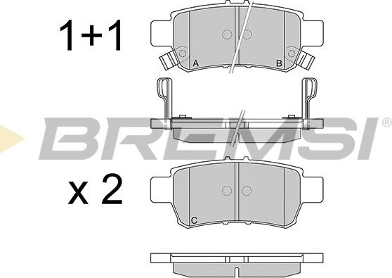Bremsi BP3259 - Тормозные колодки, дисковые, комплект autosila-amz.com
