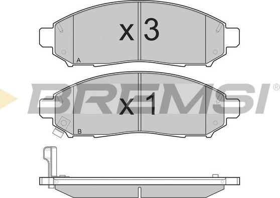 Bremsi BP3256 - Тормозные колодки, дисковые, комплект autosila-amz.com