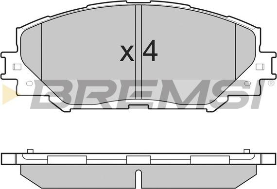 Bremsi BP3251 - Тормозные колодки, дисковые, комплект autosila-amz.com