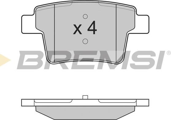 Bremsi BP3266 - Тормозные колодки, дисковые, комплект autosila-amz.com