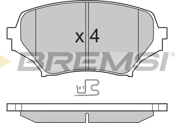 Bremsi BP3260 - Тормозные колодки, дисковые, комплект autosila-amz.com