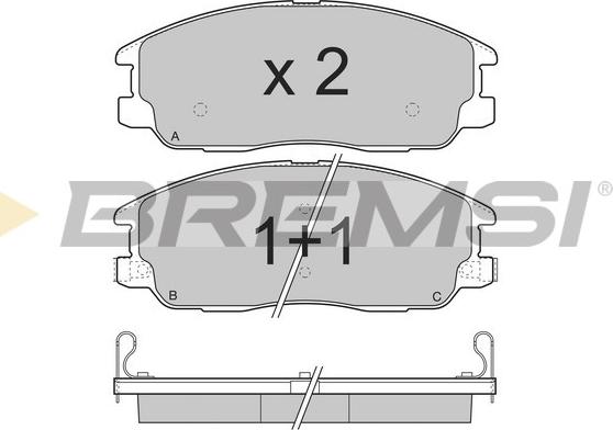 Bremsi BP3268 - Тормозные колодки, дисковые, комплект autosila-amz.com