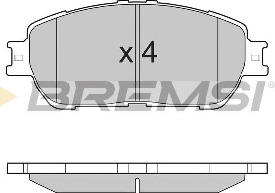 Bremsi BP3209 - Тормозные колодки, дисковые, комплект autosila-amz.com