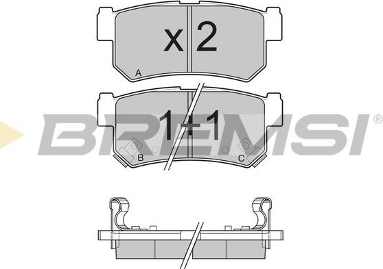 Bremsi BP3203 - Тормозные колодки, дисковые, комплект autosila-amz.com