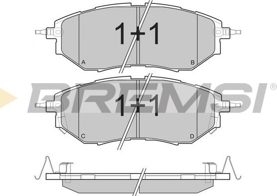 Bremsi BP3211 - Тормозные колодки, дисковые, комплект autosila-amz.com