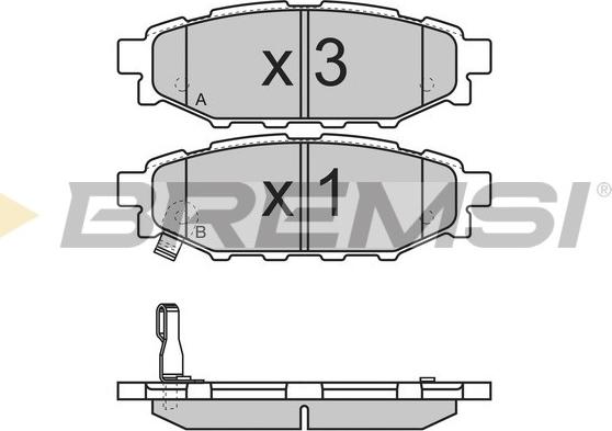 Bremsi BP3218 - Тормозные колодки, дисковые, комплект autosila-amz.com