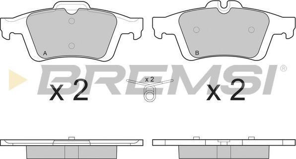 Bremsi BP3217 - Тормозные колодки, дисковые, комплект autosila-amz.com