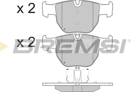 Bremsi BP3287 - Тормозные колодки, дисковые, комплект autosila-amz.com