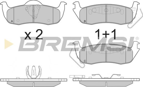 Bremsi BP3239 - Тормозные колодки, дисковые, комплект autosila-amz.com