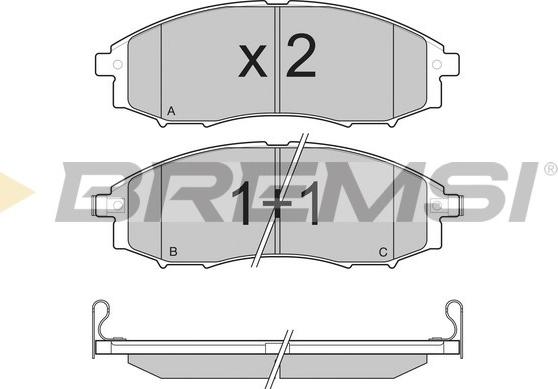 Bremsi BP3230 - Тормозные колодки, дисковые, комплект autosila-amz.com