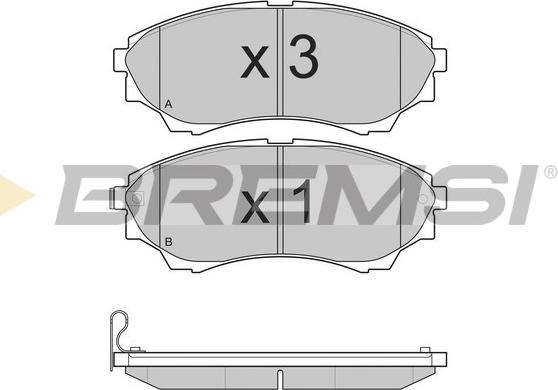 Bremsi BP3232 - Тормозные колодки, дисковые, комплект autosila-amz.com