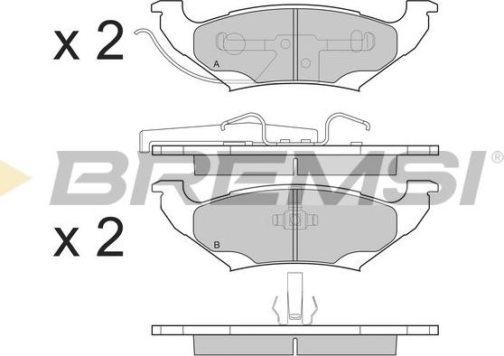 Bremsi BP3223 - Тормозные колодки, дисковые, комплект autosila-amz.com