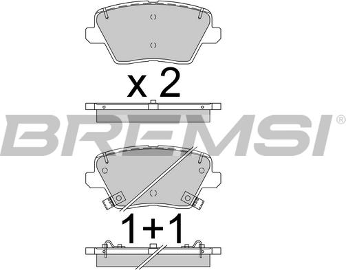 Bremsi BP3799 - Тормозные колодки, дисковые, комплект autosila-amz.com