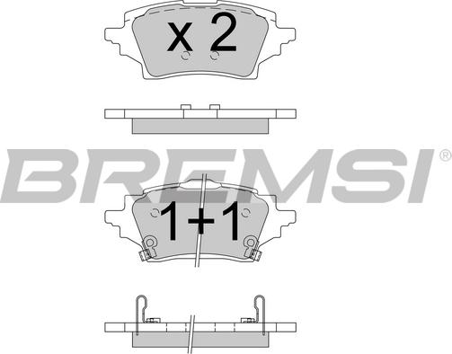 Bremsi BP3796 - Тормозные колодки, дисковые, комплект autosila-amz.com