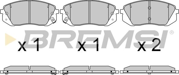 Bremsi BP3754 - Тормозные колодки, дисковые, комплект autosila-amz.com