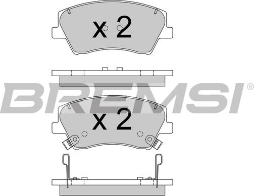 Bremsi BP3766 - Тормозные колодки, дисковые, комплект autosila-amz.com