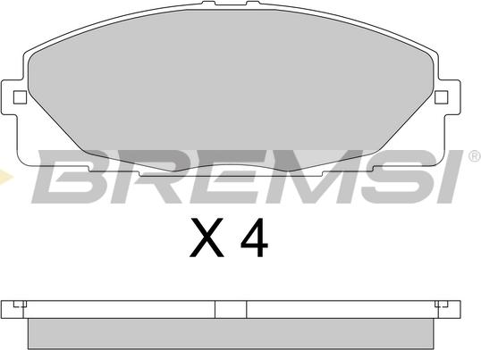 Bremsi BP3763 - Тормозные колодки, дисковые, комплект autosila-amz.com