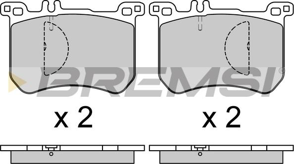 Bremsi BP3714 - Тормозные колодки, дисковые, комплект autosila-amz.com