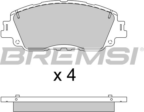 Bremsi BP3785 - Тормозные колодки, дисковые, комплект autosila-amz.com
