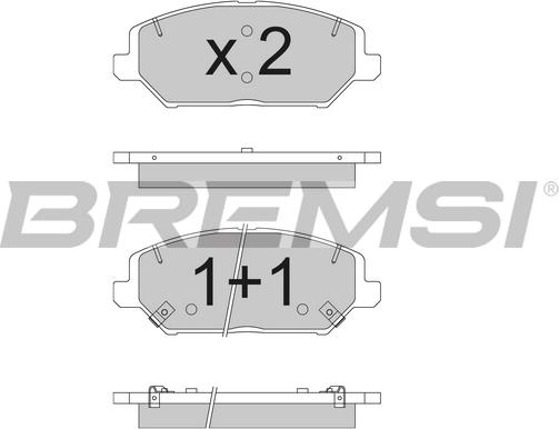 Bremsi BP3786 - Тормозные колодки, дисковые, комплект autosila-amz.com