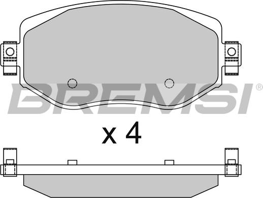 Bremsi BP3737 - Тормозные колодки, дисковые, комплект autosila-amz.com