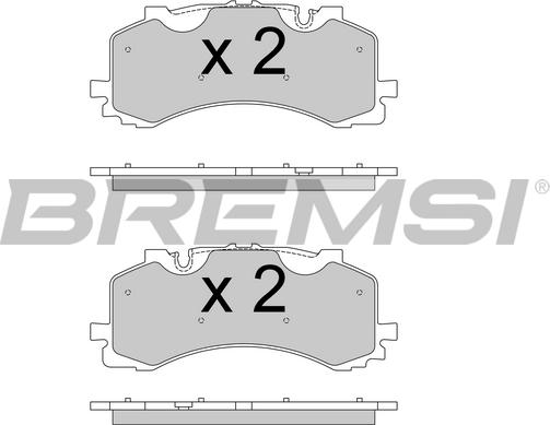 Bremsi BP3776 - Тормозные колодки, дисковые, комплект autosila-amz.com
