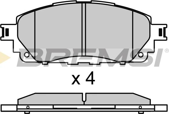 Bremsi BP3771 - Тормозные колодки, дисковые, комплект autosila-amz.com