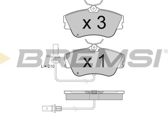 Bremsi BP2994 - Тормозные колодки, дисковые, комплект autosila-amz.com