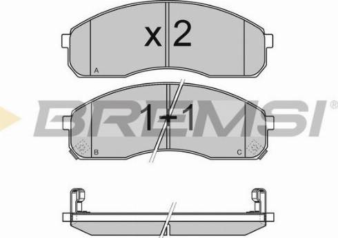 Bremsi BP2991 - Тормозные колодки, дисковые, комплект autosila-amz.com