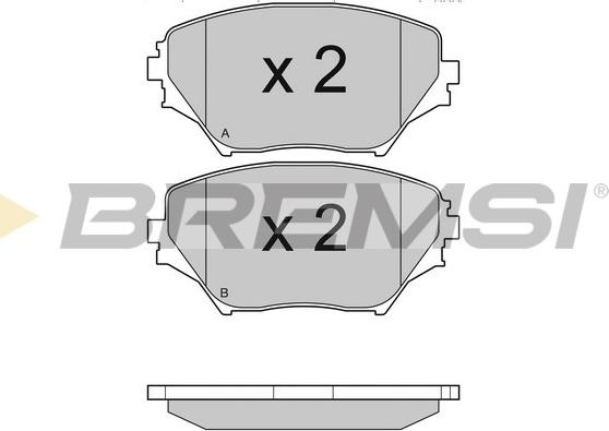 Bremsi BP2993 - Тормозные колодки, дисковые, комплект autosila-amz.com