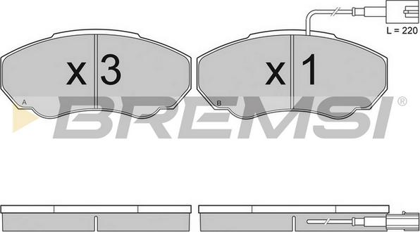 Bremsi BP2997TR - Тормозные колодки, дисковые, комплект autosila-amz.com