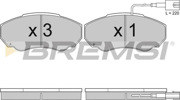 Bremsi BP2997 - Тормозные колодки, дисковые, комплект autosila-amz.com