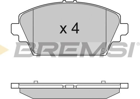 Bremsi BP2945 - Тормозные колодки, дисковые, комплект autosila-amz.com