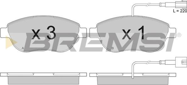 Bremsi BP2943 - Тормозные колодки, дисковые, комплект autosila-amz.com