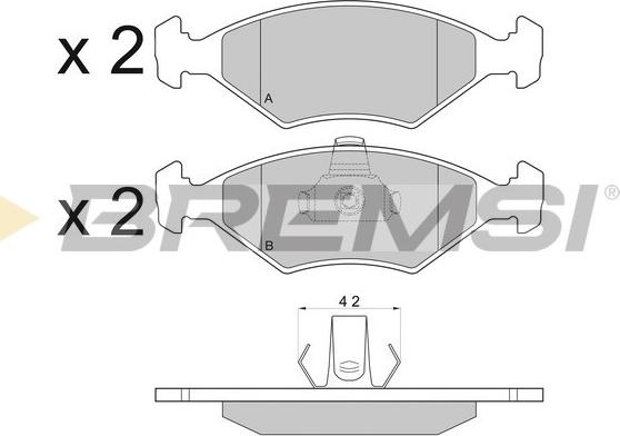 Bremsi BP2959 - Тормозные колодки, дисковые, комплект autosila-amz.com